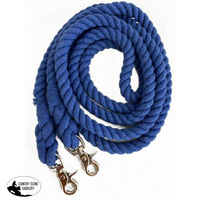 New! Cotton Roping Reins W/ Scissor Snaps Posted.* Royal Blue