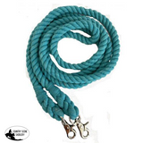 New! Cotton Roping Reins W/ Scissor Snaps Posted.* Teal