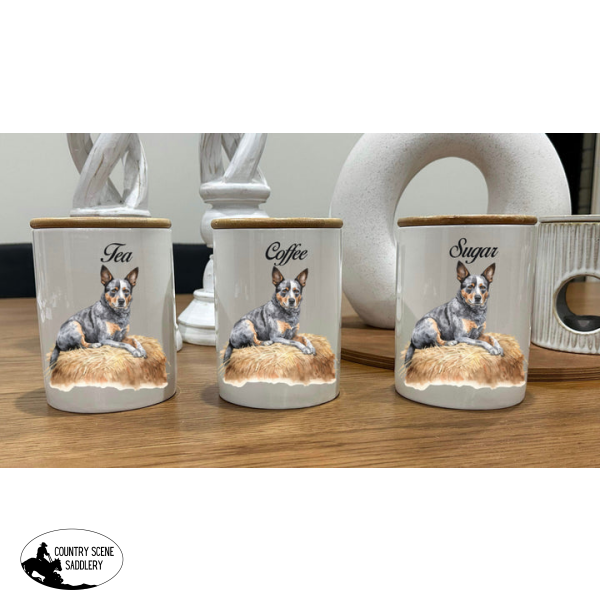Country Storage Canisters - Blue Cattle Dog Collection Gift Items