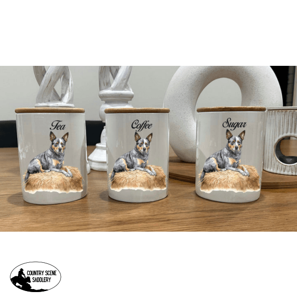 Country Storage Canisters - Blue Cattle Dog Collection Gift Items