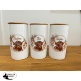 Country Storage Canisters - Boho Wreath Highland Collection - Country Scene Saddlery and Pet Supplies