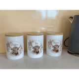 Country Storage Canisters - Boho Wreath Highland Collection - Country Scene Saddlery and Pet Supplies