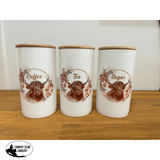 Country Storage Canisters - Boho Wreath Highland Collection - Country Scene Saddlery and Pet Supplies