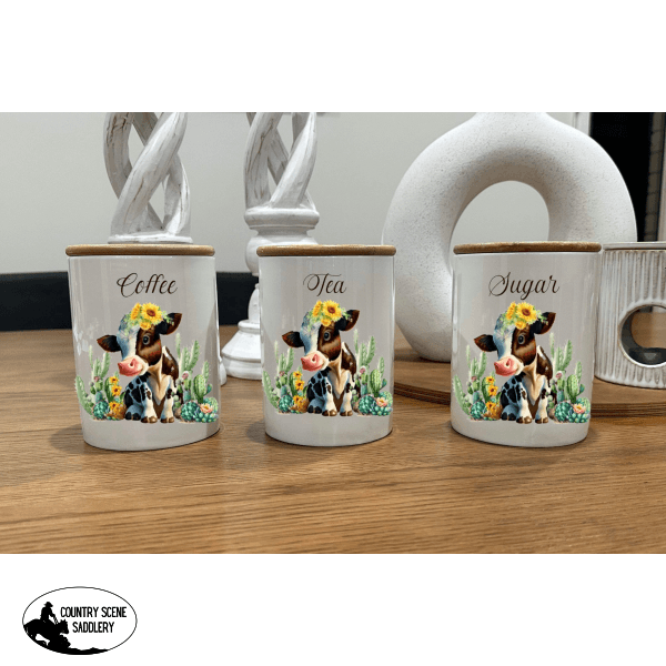 Country Storage Canisters - Cactus Cow Collection Gift Items