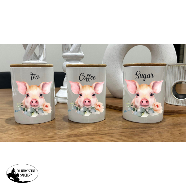 Country Storage Canisters - Floral Pig Collection Gift Items