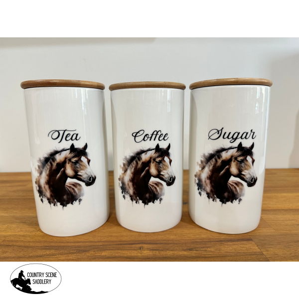 Country Storage Canisters - Horse Collection Large Gift Items