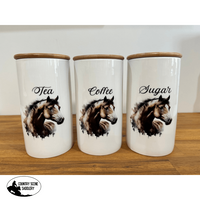 Country Storage Canisters - Horse Collection Large Gift Items