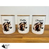 Country Storage Canisters - Horse Collection - Country Scene Saddlery and Pet Supplies