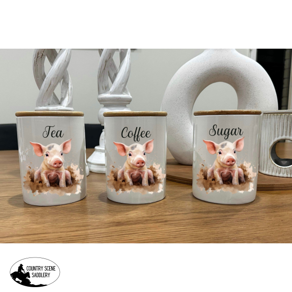 Country Storage Canisters - Muddy Pig Collection Gift Items