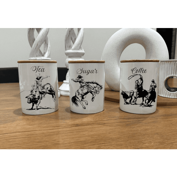Country Storage Canisters - Rodeo Collection Gift Items