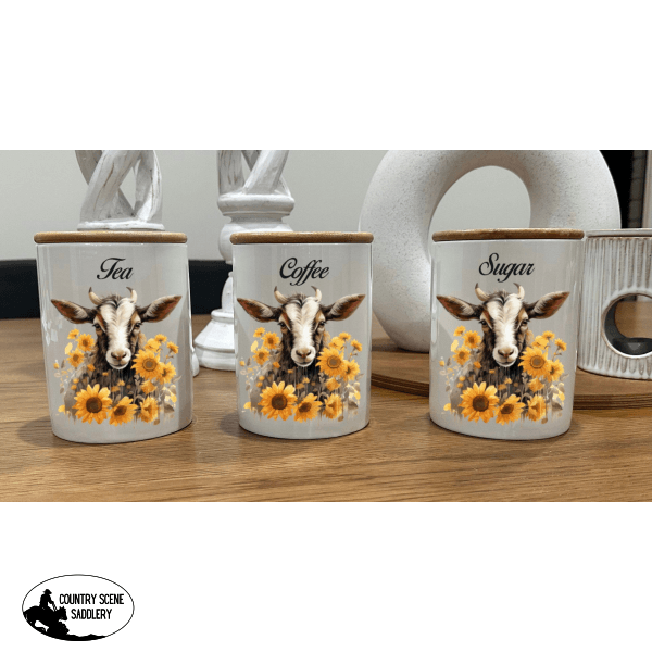 Country Storage Canisters - Sunflower Goat Collection Gift Items