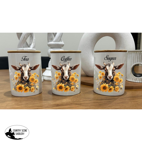 Country Storage Canisters - Sunflower Goat Collection Gift Items