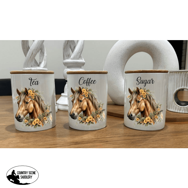 Country Storage Canisters - Sunflower Horse Collection Gift Items