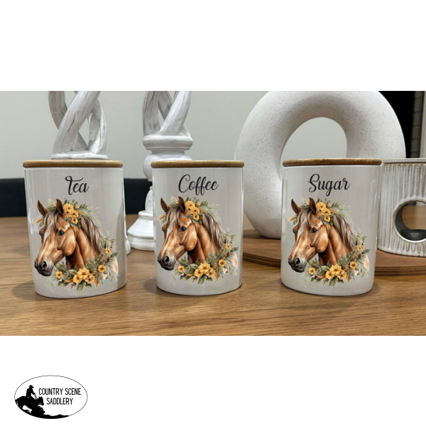 Country Storage Canisters - Sunflower Horse Collection Gift Items