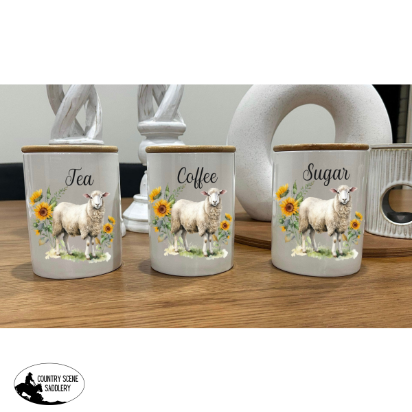 Country Storage Canisters - Sunflower Sheep Collection Gift Items