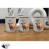 Country Storage Canisters - Watercolour Highland Collection - Country Scene Saddlery and Pet Supplies