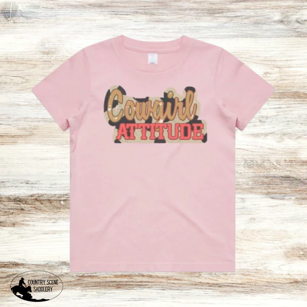 Cowgirl Attitude Kids Tee / Pink 2 Western Belts
