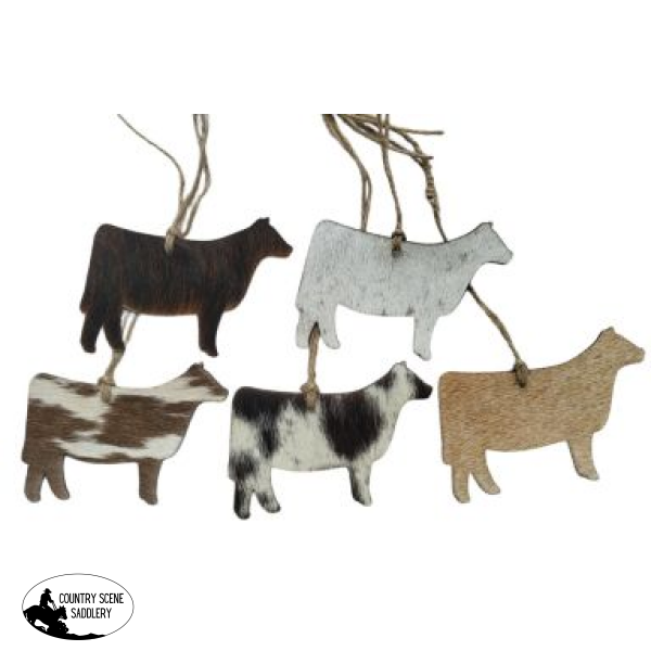 Cowhide Western Leather Christmas Ornaments - Cow Stocking
