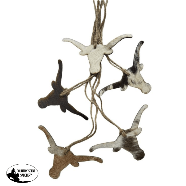 Cowhide Western Leather Christmas Ornaments - Steer Head Stocking