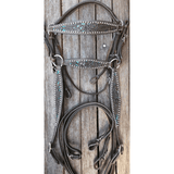 Css Barcoo/ Stockmans Breastcollar- Teal Glitter Inlay Bridles