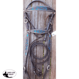 CSS Barcoo/ Stockmans Breastcollar- Blue Glitter Inlay - Country Scene Saddlery and Pet Supplies