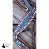 CSS Barcoo/ Stockmans Breastcollar- Blue Glitter Inlay - Country Scene Saddlery and Pet Supplies
