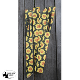 CSS Black Sunflower- Style Two Latigo Set. - Country Scene Saddlery and Pet Supplies