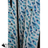 CSS Blue Feathers- Style Two Latigo Set. - Country Scene Saddlery and Pet Supplies