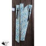 CSS Blue Feathers- Style Two Latigo Set. - Country Scene Saddlery and Pet Supplies