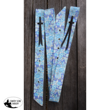 CSS Blue Paisley- Style Two Latigo Set. - Country Scene Saddlery and Pet Supplies