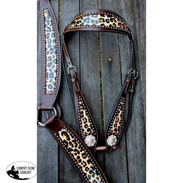 Css Cheetah Inlay Tackset- Western Bridle Set