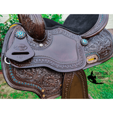 CSS Chocolate with turquoise bling detail and tooling. - Country Scene Saddlery and Pet Supplies