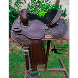 CSS Chocolate with turquoise bling detail and tooling. - Country Scene Saddlery and Pet Supplies