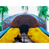 CSS Chocolate with turquoise bling detail and tooling. - Country Scene Saddlery and Pet Supplies