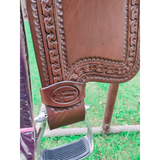 CSS Chocolate with turquoise bling detail and tooling. - Country Scene Saddlery and Pet Supplies