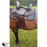 CSS Chocolate with turquoise bling detail and tooling. - Country Scene Saddlery and Pet Supplies