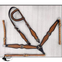 New! Css Diamond Stamped Scalloped Headstall And Breastcollar
