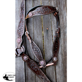 CSS Floral Tooled Headstall and Breastcollar - Country Scene Saddlery and Pet Supplies