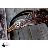 CSS Floral Tooled Headstall and Breastcollar - Country Scene Saddlery and Pet Supplies