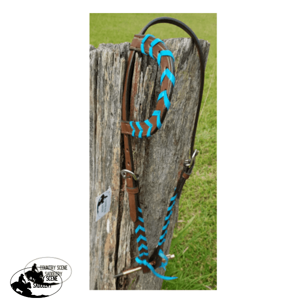 Css Laced Bridle Teal One Eared Western Bridles