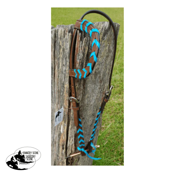 Css Laced Bridle Teal One Eared Western Bridles