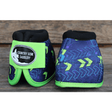 Css Lime And Blue Arrow Patterned Boots- A9.