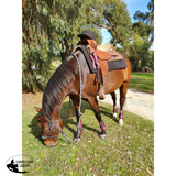 CSS Maroon Cheetah Latigo Set. - Country Scene Saddlery and Pet Supplies