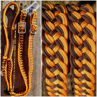 Css Nylon Sports Reins- Orange/ Brown