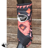 CSS Orange Diamond Boots/Set of four + bells - Country Scene Saddlery and Pet Supplies