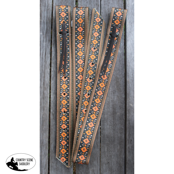 CSS Orange Diamond- Style Two Latigo Set.