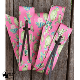 CSS Pink Cactus Latigo Set. - Country Scene Saddlery and Pet Supplies