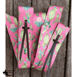 CSS Pink Cactus Latigo Set. - Country Scene Saddlery and Pet Supplies