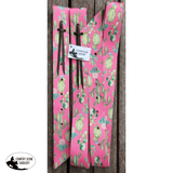CSS Pink Cactus Latigo Set. - Country Scene Saddlery and Pet Supplies