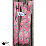 CSS Pink Cactus Latigo Set. - Country Scene Saddlery and Pet Supplies